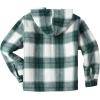 imageZITY Mens Flannel Hooded Jacket Fleece Sherpa Lined Plaid Shirts Jackets Zip Up Sweatshirt Hoodies for Men with 4 PocketsGreen White