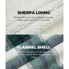 imageZITY Mens Flannel Hooded Jacket Fleece Sherpa Lined Plaid Shirts Jackets Zip Up Sweatshirt Hoodies for Men with 4 PocketsGreen White