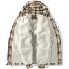 imageZITY Mens Flannel Hooded Jacket Fleece Sherpa Lined Plaid Shirts Jackets Zip Up Sweatshirt Hoodies for Men with 4 PocketsKhaki