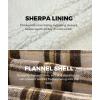 imageZITY Mens Flannel Hooded Jacket Fleece Sherpa Lined Plaid Shirts Jackets Zip Up Sweatshirt Hoodies for Men with 4 PocketsKhaki
