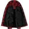imageZITY Mens Flannel Hooded Jacket Fleece Sherpa Lined Plaid Shirts Jackets Zip Up Sweatshirt Hoodies for Men with 4 PocketsRed