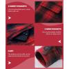 imageZITY Mens Flannel Hooded Jacket Fleece Sherpa Lined Plaid Shirts Jackets Zip Up Sweatshirt Hoodies for Men with 4 PocketsRed Black