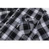imageZITY Mens Flannel Hoodie Shirts Casual Button Down Plaid Shirt Jackets for Men Long Sleeve Stylish Hooded with PocketBlack White