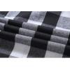 imageZITY Mens Flannel Hoodie Shirts Casual Button Down Plaid Shirt Jackets for Men Long Sleeve Stylish Hooded with PocketBlack White Gray