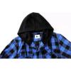 imageZITY Mens Flannel Hoodie Shirts Casual Button Down Plaid Shirt Jackets for Men Long Sleeve Stylish Hooded with PocketBlue