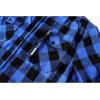 imageZITY Mens Flannel Hoodie Shirts Casual Button Down Plaid Shirt Jackets for Men Long Sleeve Stylish Hooded with PocketBlue