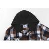 imageZITY Mens Flannel Hoodie Shirts Casual Button Down Plaid Shirt Jackets for Men Long Sleeve Stylish Hooded with PocketBrown White