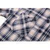 imageZITY Mens Flannel Hoodie Shirts Casual Button Down Plaid Shirt Jackets for Men Long Sleeve Stylish Hooded with PocketDark Blue White