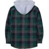 imageZITY Mens Flannel Hoodie Shirts Casual Button Down Plaid Shirt Jackets for Men Long Sleeve Stylish Hooded with PocketGreengray