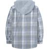 imageZITY Mens Flannel Hoodie Shirts Casual Button Down Plaid Shirt Jackets for Men Long Sleeve Stylish Hooded with PocketGrey