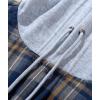 imageZITY Mens Flannel Hoodie Shirts Casual Button Down Plaid Shirt Jackets for Men Long Sleeve Stylish Hooded with PocketNavy Blue Yellow