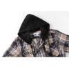 imageZITY Mens Flannel Hoodie Shirts Casual Button Down Plaid Shirt Jackets for Men Long Sleeve Stylish Hooded with PocketNavybeige
