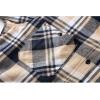 imageZITY Mens Flannel Hoodie Shirts Casual Button Down Plaid Shirt Jackets for Men Long Sleeve Stylish Hooded with PocketNavybeigewhite