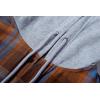 imageZITY Mens Flannel Hoodie Shirts Casual Button Down Plaid Shirt Jackets for Men Long Sleeve Stylish Hooded with PocketOrange Blue