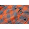 imageZITY Mens Flannel Hoodie Shirts Casual Button Down Plaid Shirt Jackets for Men Long Sleeve Stylish Hooded with PocketOrange Grey