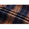 imageZITY Mens Flannel Hoodie Shirts Casual Button Down Plaid Shirt Jackets for Men Long Sleeve Stylish Hooded with PocketOrange Navy