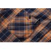 imageZITY Mens Flannel Hoodie Shirts Casual Button Down Plaid Shirt Jackets for Men Long Sleeve Stylish Hooded with PocketOrange Navy
