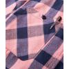 imageZITY Mens Flannel Hoodie Shirts Casual Button Down Plaid Shirt Jackets for Men Long Sleeve Stylish Hooded with PocketPink
