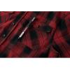 imageZITY Mens Flannel Hoodie Shirts Casual Button Down Plaid Shirt Jackets for Men Long Sleeve Stylish Hooded with PocketRed Black
