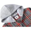 imageZITY Mens Flannel Hoodie Shirts Casual Button Down Plaid Shirt Jackets for Men Long Sleeve Stylish Hooded with PocketRedgray