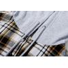 imageZITY Mens Flannel Hoodie Shirts Casual Button Down Plaid Shirt Jackets for Men Long Sleeve Stylish Hooded with PocketWhite Grey Brown