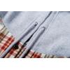 imageZITY Mens Flannel Hoodie Shirts Casual Button Down Plaid Shirt Jackets for Men Long Sleeve Stylish Hooded with PocketWine Red Beige