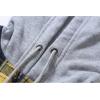 imageZITY Mens Flannel Hoodie Shirts Casual Button Down Plaid Shirt Jackets for Men Long Sleeve Stylish Hooded with PocketYellow Dark Blue
