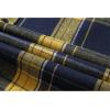 imageZITY Mens Flannel Hoodie Shirts Casual Button Down Plaid Shirt Jackets for Men Long Sleeve Stylish Hooded with PocketYellow Dark Blue