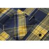 imageZITY Mens Flannel Hoodie Shirts Casual Button Down Plaid Shirt Jackets for Men Long Sleeve Stylish Hooded with PocketYellow Dark Blue