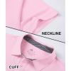 imageZITY Mens Golf Shirt Short Sleeve Sport Moisture Wicking Performance Print Golf Polo Shirts for Men Collared Casual TShirtPink