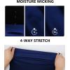 imageZITY Mens Golf Shirt Short Sleeve Sport Moisture Wicking Performance Print Golf Polo Shirts for Men Collared Casual TShirtSapphire Blue