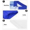 imageZITY Mens Golf Shirt Short Sleeve Sport Moisture Wicking Performance Print Golf Polo Shirts for Men Collared Casual TShirtWhite Blue Cyan