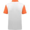 imageZITY Mens Golf Shirt Short Sleeve Sport Moisture Wicking Performance Print Golf Polo Shirts for Men Collared Casual TShirtWhite Orange