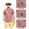imageZITY Mens Polo Shirt Short Sleeve Sports Tactical TShirt Athletic Golf Polos Daily Casual Stylish Collared Shirts for MenAsh Pink