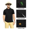 imageZITY Mens Polo Shirt Short Sleeve Sports Tactical TShirt Athletic Golf Polos Daily Casual Stylish Collared Shirts for MenBlack