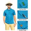 imageZITY Mens Polo Shirt Short Sleeve Sports Tactical TShirt Athletic Golf Polos Daily Casual Stylish Collared Shirts for MenBluegreen