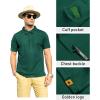 imageZITY Mens Polo Shirt Short Sleeve Sports Tactical TShirt Athletic Golf Polos Daily Casual Stylish Collared Shirts for MenForest Green