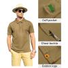 imageZITY Mens Polo Shirt Short Sleeve Sports Tactical TShirt Athletic Golf Polos Daily Casual Stylish Collared Shirts for MenKhaki