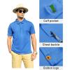 imageZITY Mens Polo Shirt Short Sleeve Sports Tactical TShirt Athletic Golf Polos Daily Casual Stylish Collared Shirts for MenLightblue