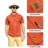 imageZITY Mens Polo Shirt Short Sleeve Sports Tactical TShirt Athletic Golf Polos Daily Casual Stylish Collared Shirts for MenOrange
