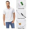 imageZITY Mens Polo Shirt Short Sleeve Sports Tactical TShirt Athletic Golf Polos Daily Casual Stylish Collared Shirts for MenWhite