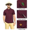 imageZITY Mens Polo Shirt Short Sleeve Sports Tactical TShirt Athletic Golf Polos Daily Casual Stylish Collared Shirts for MenWine Red