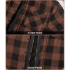 imageZITY Mens Sherpa Flannel Shirt Jacket Plaid Fleece Lined Hoodie Full Zip Long Sleeve Winter Warm Coat for MenKhaki