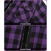 imageZITY Mens Sherpa Flannel Shirt Jacket Plaid Fleece Lined Hoodie Full Zip Long Sleeve Winter Warm Coat for MenPurple