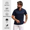 imageZITY Mens Waffle Polo Shirts Casual Short Sleeve Texture Polo for Men Moisture Wicking Collared TShirt with PocketNavy