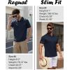 imageZITY Mens Waffle Polo Shirts Casual Short Sleeve Texture Polo for Men Moisture Wicking Collared TShirt with PocketNavy