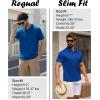 imageZITY Mens Waffle Polo Shirts Casual Short Sleeve Texture Polo for Men Moisture Wicking Collared TShirt with PocketRoyal Blue