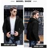 imageZITY Mens Zip Up Hoodie Heavyweight Winter Sweatshirt Fleece Sherpa Lined Warm JacketBlack