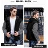 imageZITY Mens Zip Up Hoodie Heavyweight Winter Sweatshirt Fleece Sherpa Lined Warm JacketBlack Gray