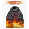 imageZITY Mens Zip Up Hoodie Heavyweight Winter Sweatshirt Fleece Sherpa Lined Warm JacketBlack Gray